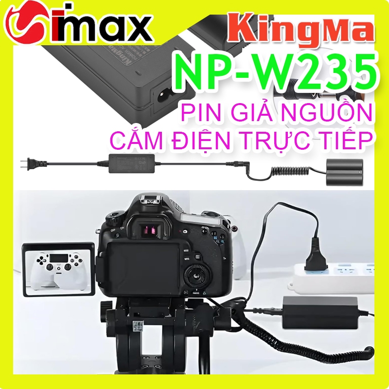 Pin giả nguồn cắm điện trực tiếp Kingma for Fujifilm W235