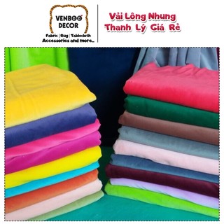 🔥 Vải Lông Nhung may outfit doll đồ handmade móc khóa gấu bông Workshop may băng đô scrunchies nệm cho chó mèo | 2SG VB