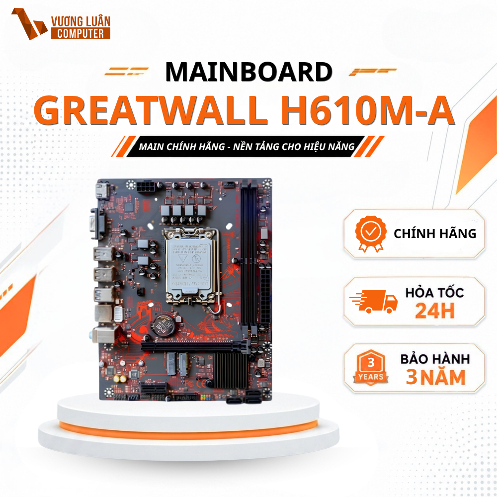 Bo mạch chủ Great Wall H610M-A (Main Chạy tốt Core i5 12400F) - Hàng chính hãng