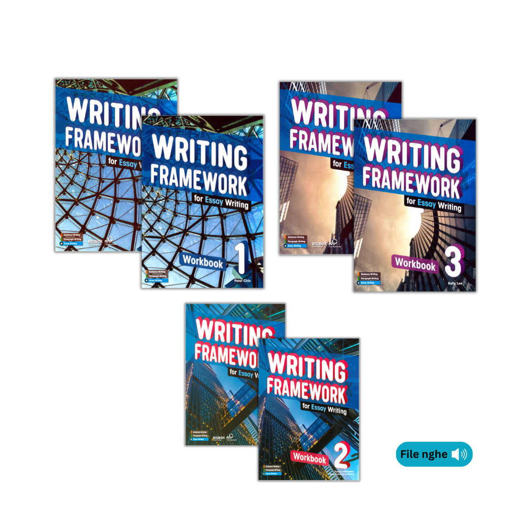 Sách - Writing Framework for Essay Writing - Level 1,2,3 - Bản in laser Tặng Audio