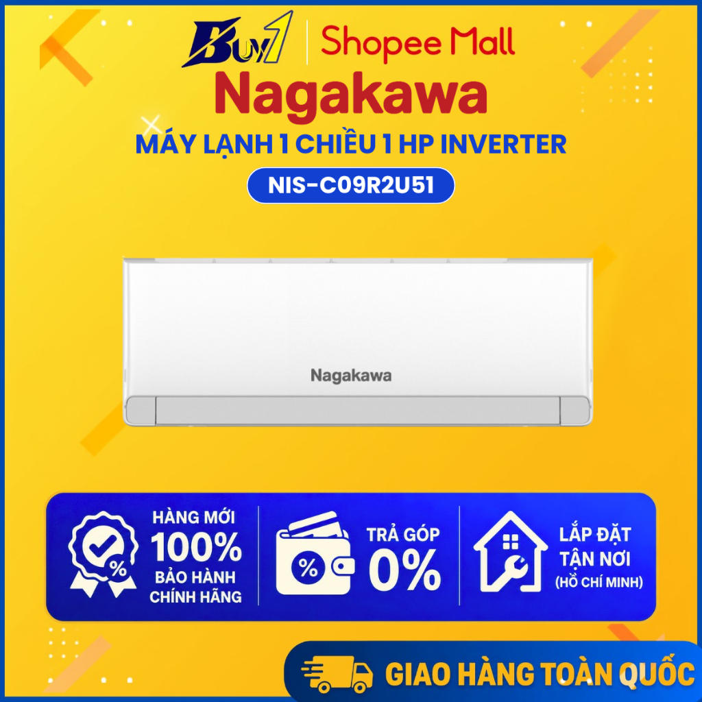[LIVE] Máy Lạnh Nagakawa Inverter 1HP NIS-C09R2U51