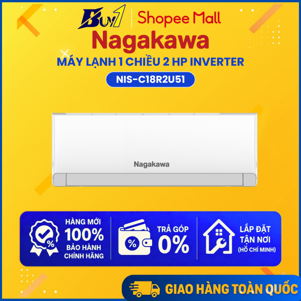 Máy lạnh Nagakawa Inverter 2 HP NIS-C18R2U51 - Hàng Chính Hãng