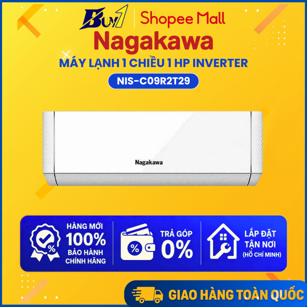 Máy lạnh Nagakawa Inverter 1 HP NIS-C09R2T29 - Hàng chính hãng