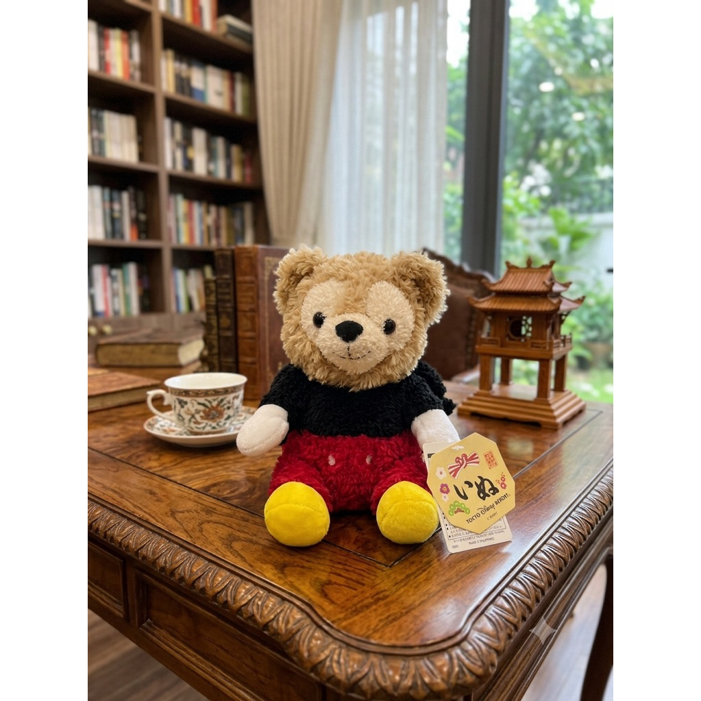Gấu Chính Hãng Disney-Duffy the Disney Bear cosplay Mickey 20cm(CH)