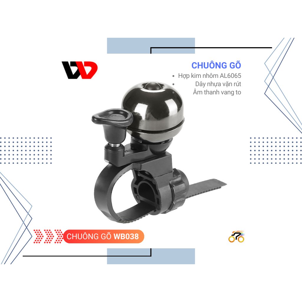 CHUÔNG GÕ - WEST BIKING WB038 (NẮP ĐEN)