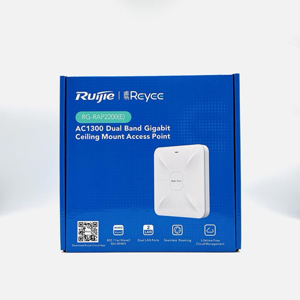 Bộ phát WiFi ốp trần Ruijie Reyee 2200E 2200F 1GB 1000M nhiều người dùng 110 users (chính hãng)
