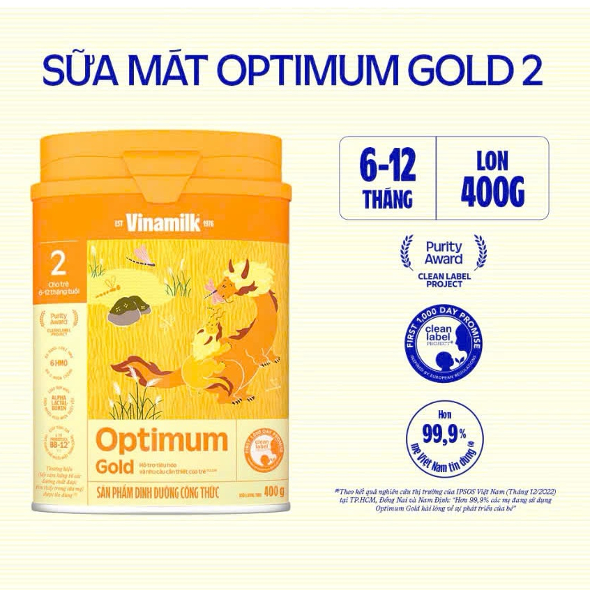 Sữa bột Optimum Gold 2 400g mẫu mới
