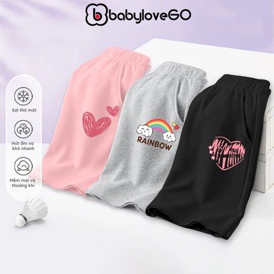 Quần đùi cho bé BabyloveGO quần short mẫu mới 2026 chất liệu thun sợi co giãn 4 chiều mềm mát