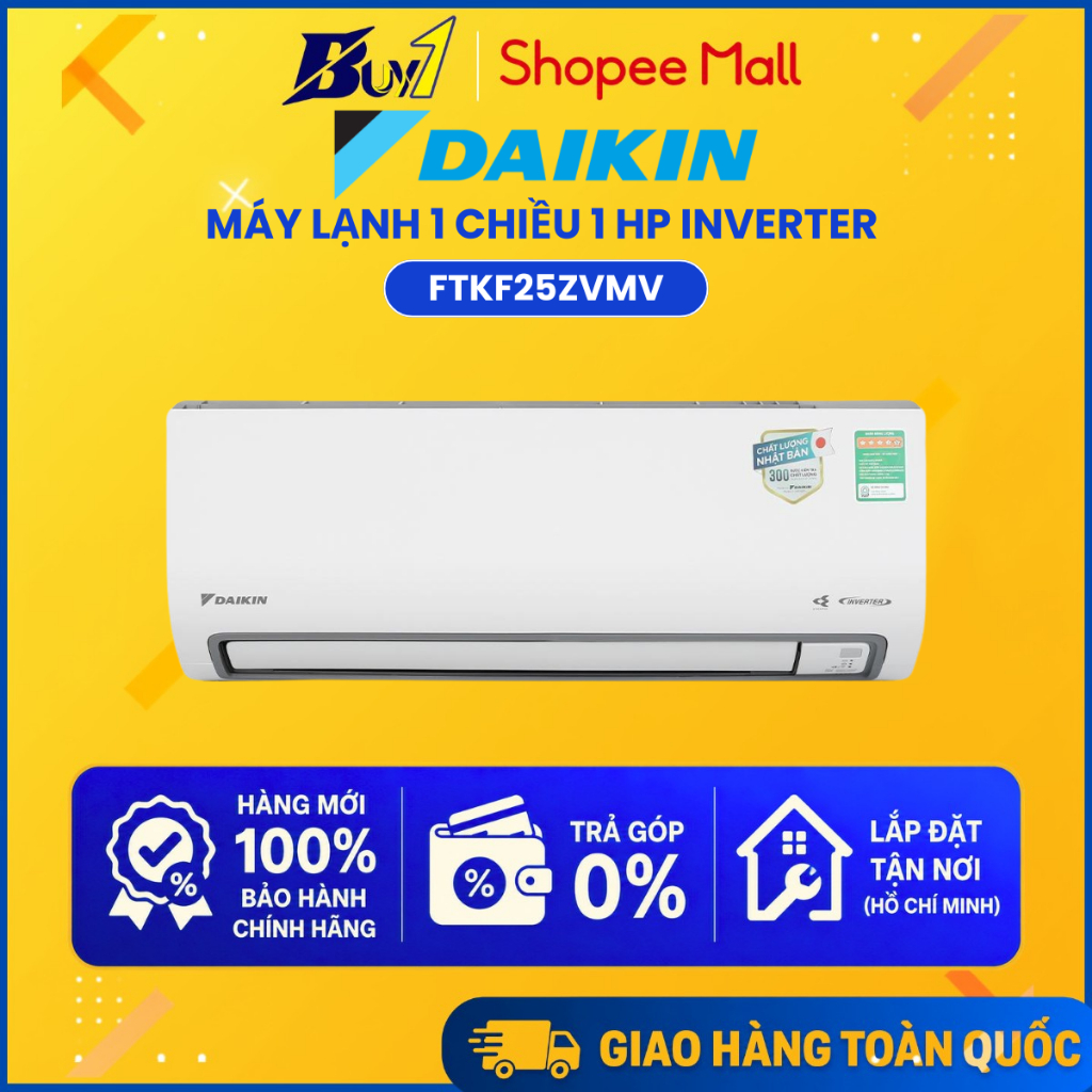 FTKF25ZVMV - Máy lạnh Daikin Inverter 1 HP FTKF25ZVMV - Hàng chính hãng