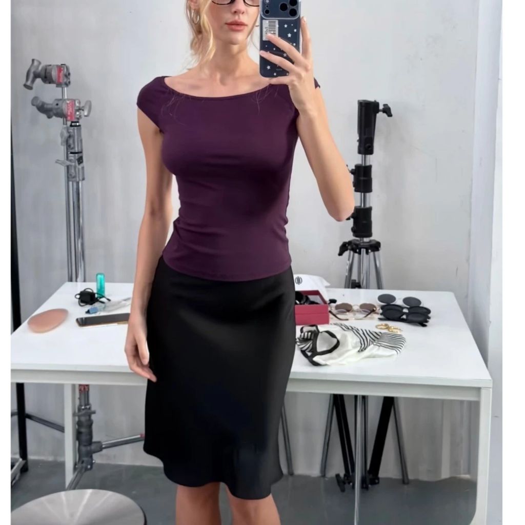Chân Váy Lụa Dáng Lửng Form A Xoè Nhẹ Thanh Lịch Trẻ Trung Tôn Dáng NV854 | BigBuy360 - bigbuy360.vn