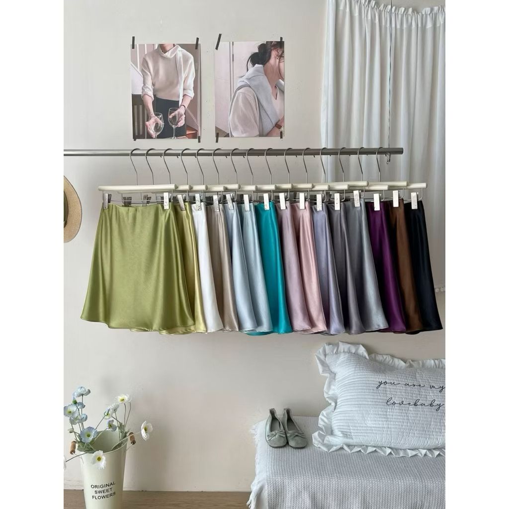 Chân Váy Lụa Dáng Lửng Form A Xoè Nhẹ Thanh Lịch Trẻ Trung Tôn Dáng NV854 | BigBuy360 - bigbuy360.vn