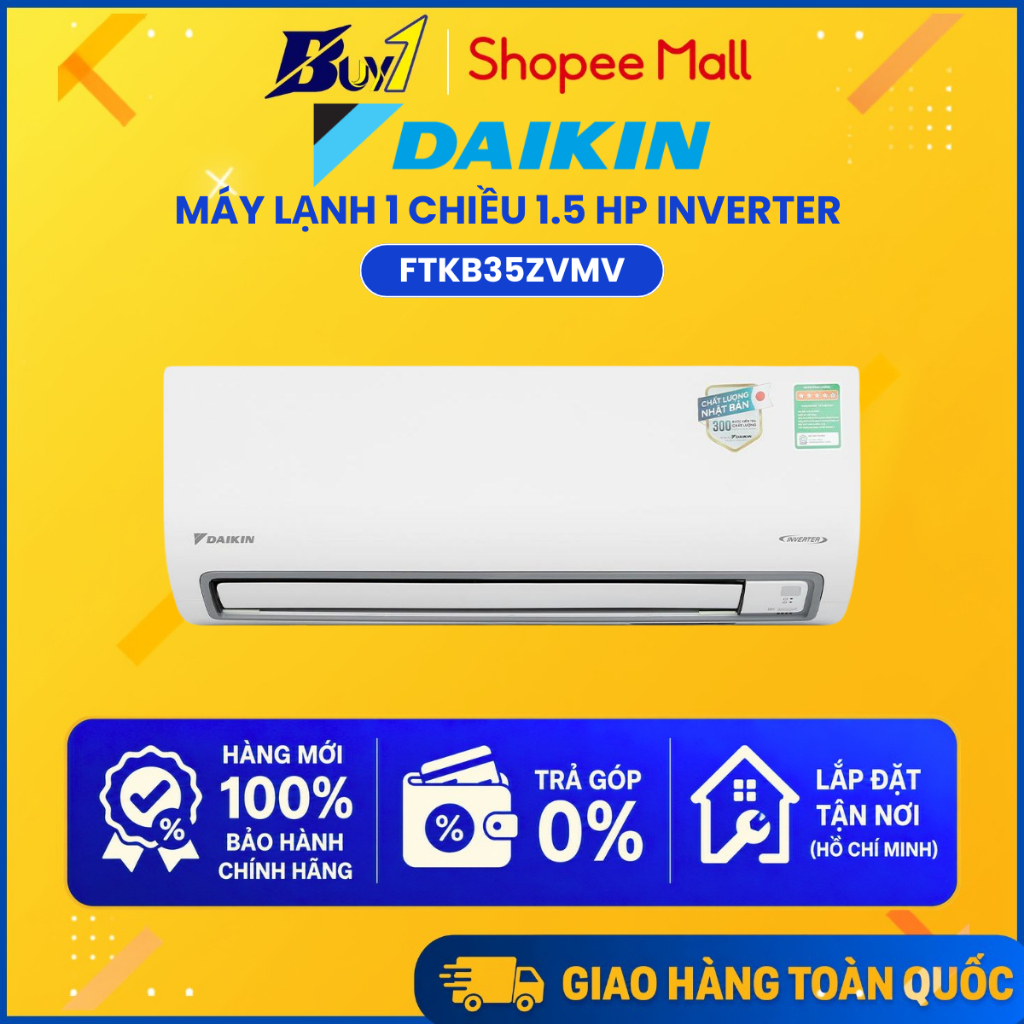 FTKB35ZVMV - Máy lạnh Daikin Inverter 1.5 HP FTKB35ZVMV - Hàng chính hãng