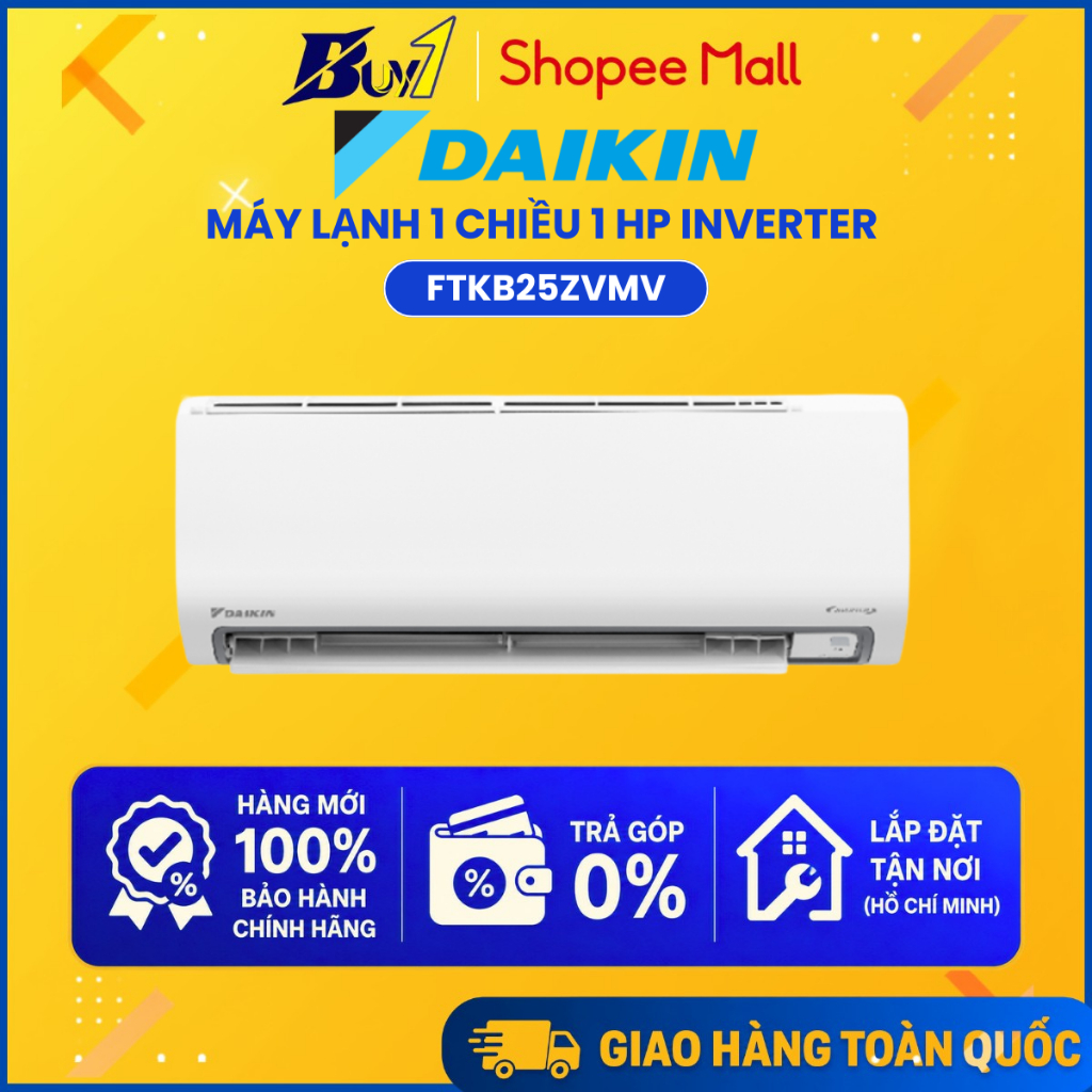 [GIAO TOÀN QUỐC] FTKB25ZVMV - Máy lạnh Daikin Inverter 1 HP FTKB25ZVMV - Bảo Hành 12 Tháng