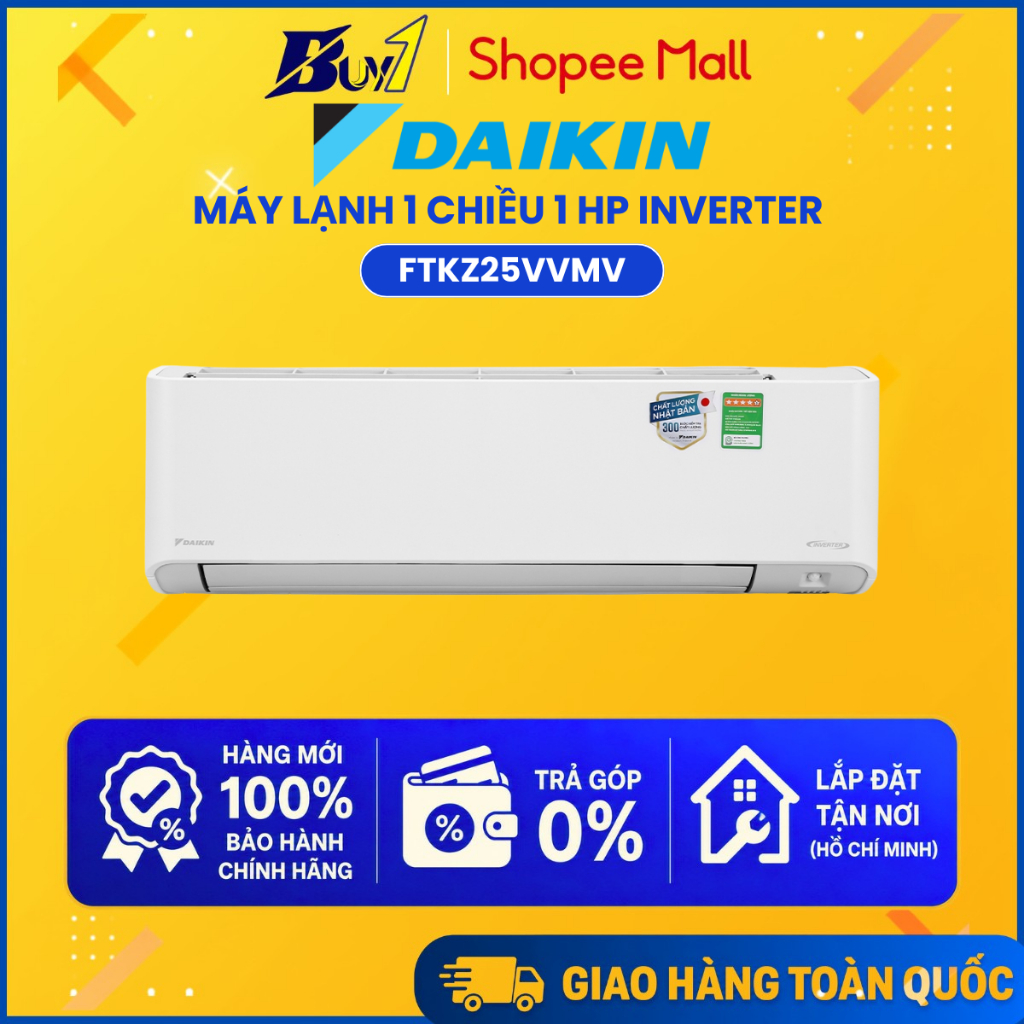 FTKZ25VVMV - Máy lạnh Daikin Inverter 1 HP FTKZ25VVMV - Hàng chính hãng