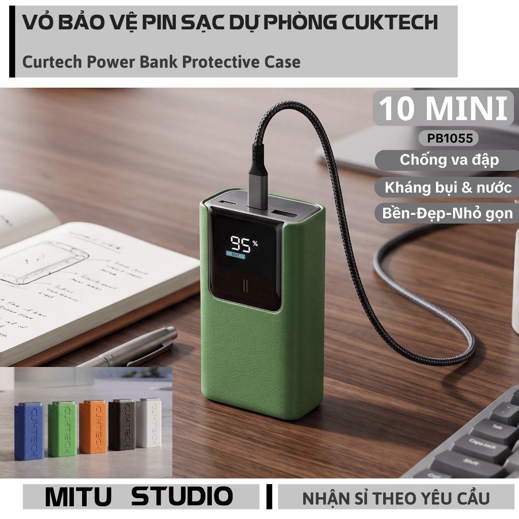 Vỏ Bảo Vệ Pin Sạc Dự Phòng CUKTECH 10 Mini PB1055 - Case Chống Va Đập, Chống Trầy Xước, Siêu Mỏng - 