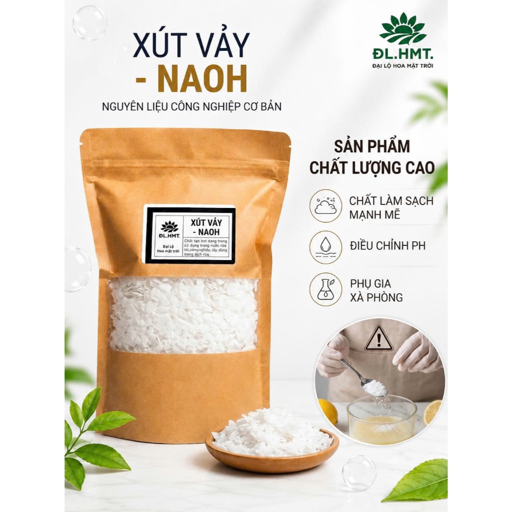 Xút vảy - Sodium hydroxide - NaOH - 500g