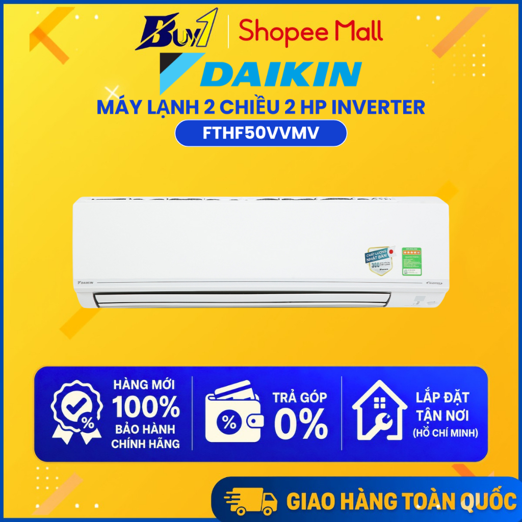 FTHF50VVMV - Máy lạnh 2 chiều Daikin Inverter 2 HP FTHF50VVMV - Hàng chính hãng