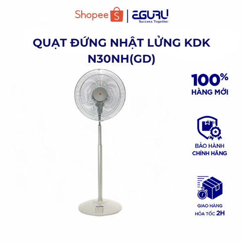 Quạt đứng Nhật lửng KDK N30NH(GD) - Điều khiển từ xa - Bảo hành chính hãng