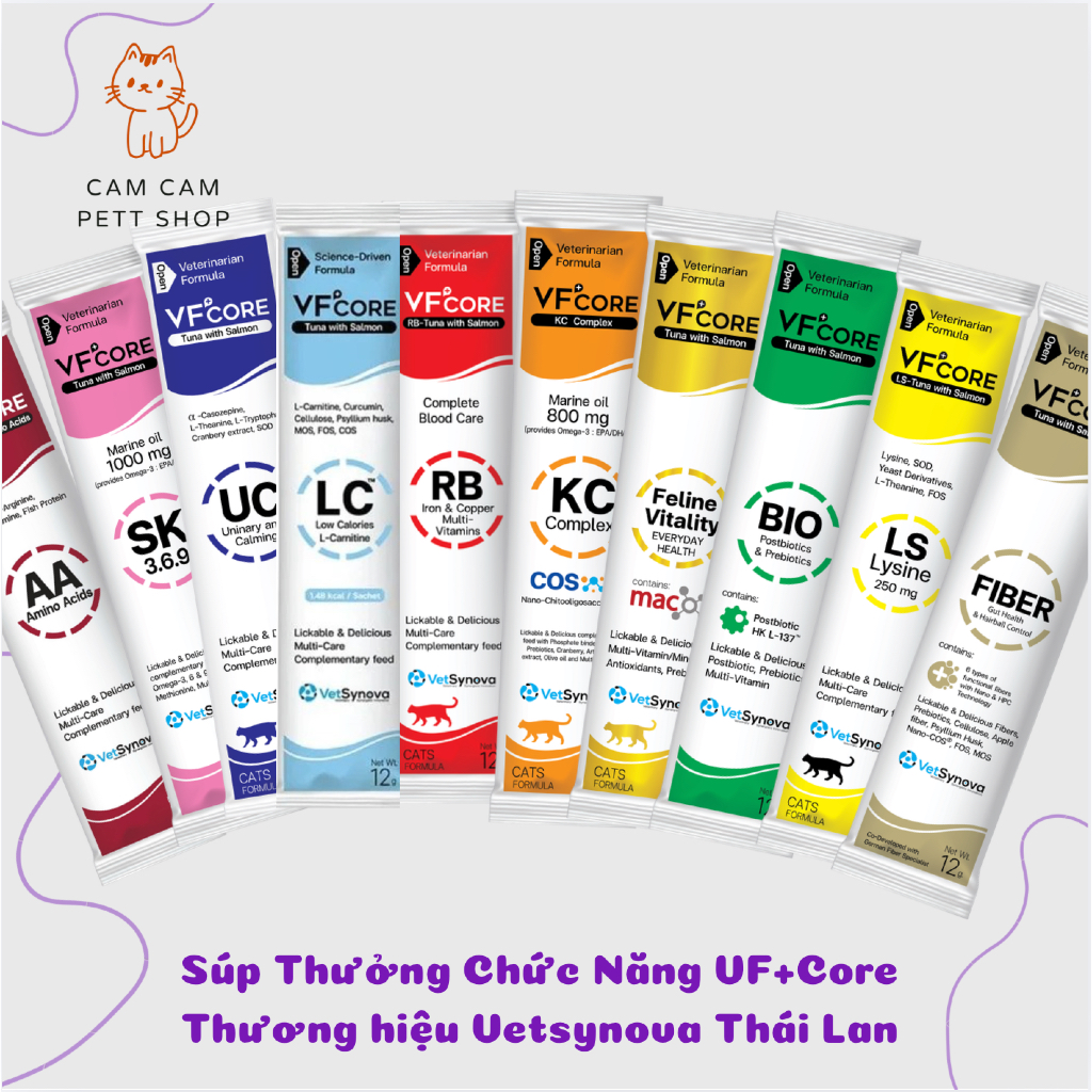 [Hộp 30 thanh] Súp thưởng bổ sung cho chó/mèo VF Core Thái Lan
