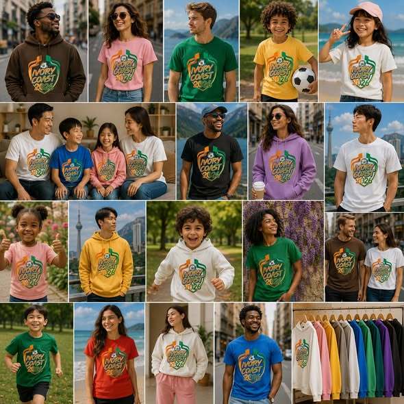 Áo Thun Unisex Ivory Coast 2026 Copa Mundial - Áo Phông Oversize ĐỘC ĐẸP CHẤT Cho Teen 3-16 Tuổi