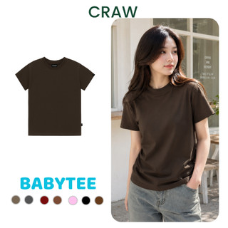 Áo thun Baby Tee nữ Craw, vải thun coton - Trơn