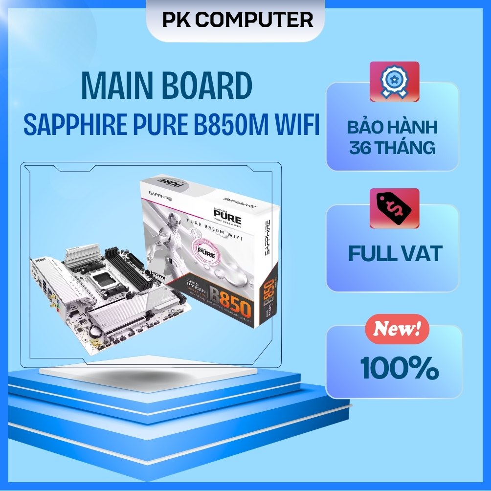 BO MẠCH CHỦ MAINBOARD SAPPHIRE PURE B850M WIFI ( Full VAT )