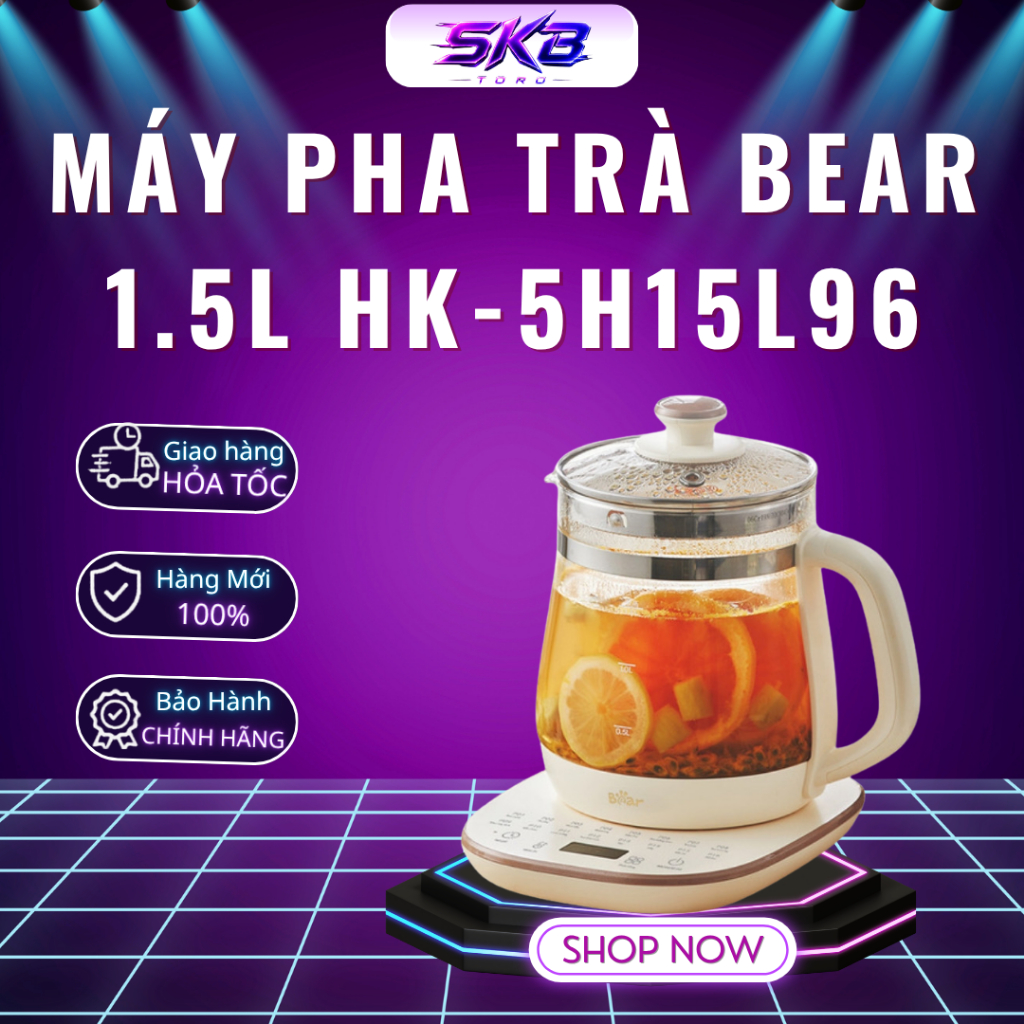Máy pha trà Bear 1.5L HK-5H15L96 - Bảo hành chính hãng 18 tháng