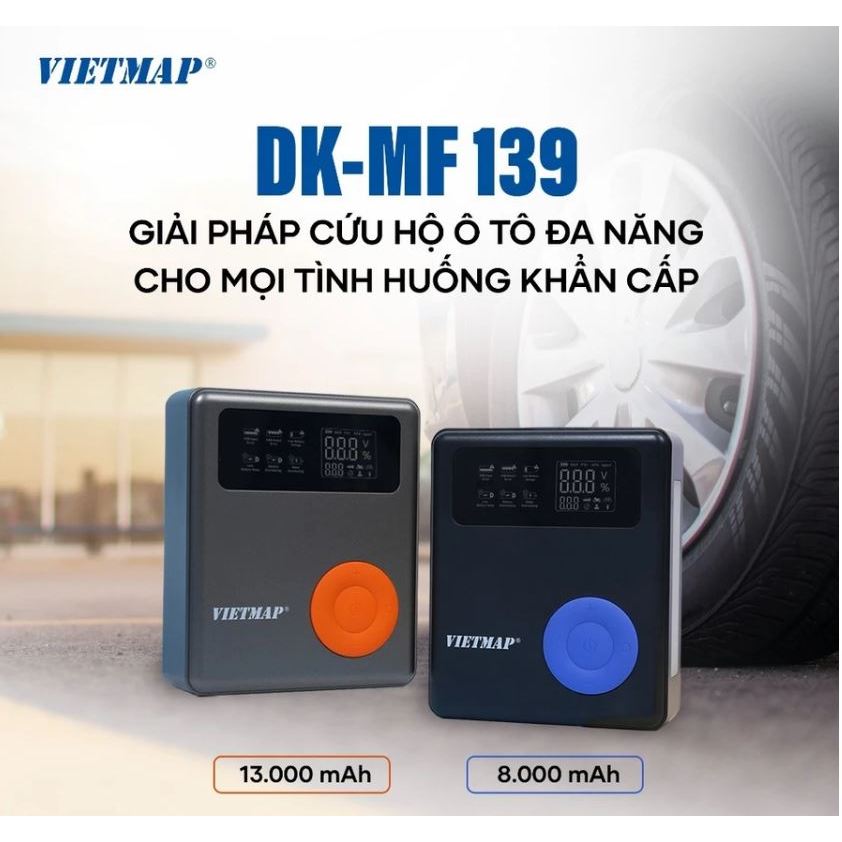 [ MẪU MỚI ] Bộ Bơm Lốp Kích Bình 5 Trong 1 VIETMAP DK-MF139