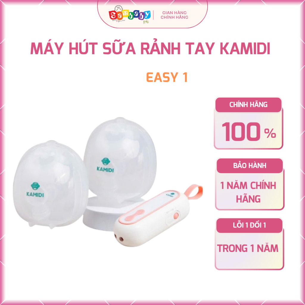 Máy Hút Sữa Rảnh Tay Không Dây Kamidi Easy 1 – 4 Chế Độ Thông Minh, Nhỏ Gọn, Êm Ái, An Toàn SamBabyk
