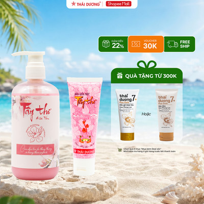 Bộ chăm sóc da và body - Sữa rửa mặt Tây Thi 90g & Sữa tắm Tây Thi 200ml/480ml - Sao Thái Dương