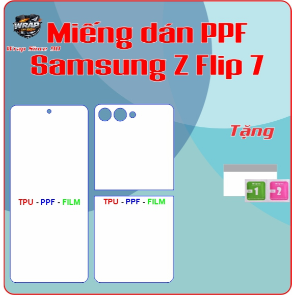 Miếng dán PPF bảo vệ điện thoại Samsung Z Flip7 (Z Flip 7)