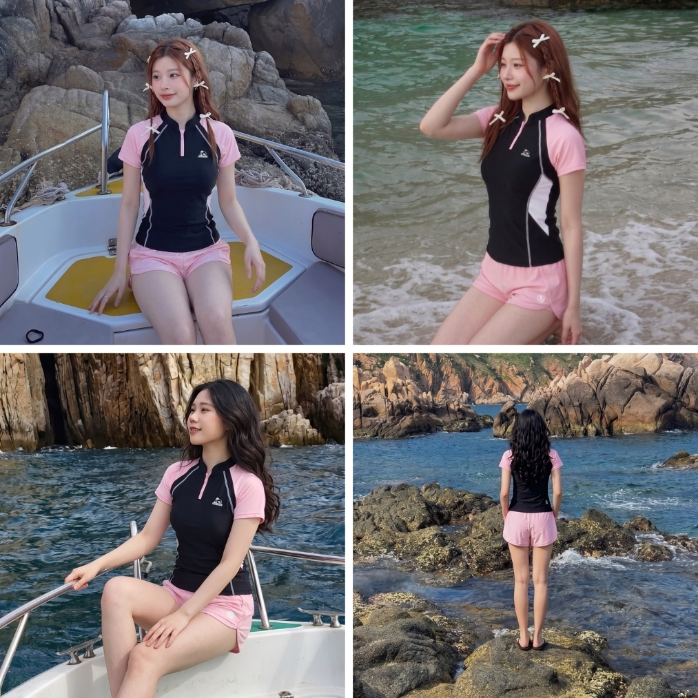 Bộ bikini nữ kín đáo quần 2 lớp thoải mái vận động đi biển - Bikini Passport - BS572_PK | BigBuy360 - bigbuy360.vn