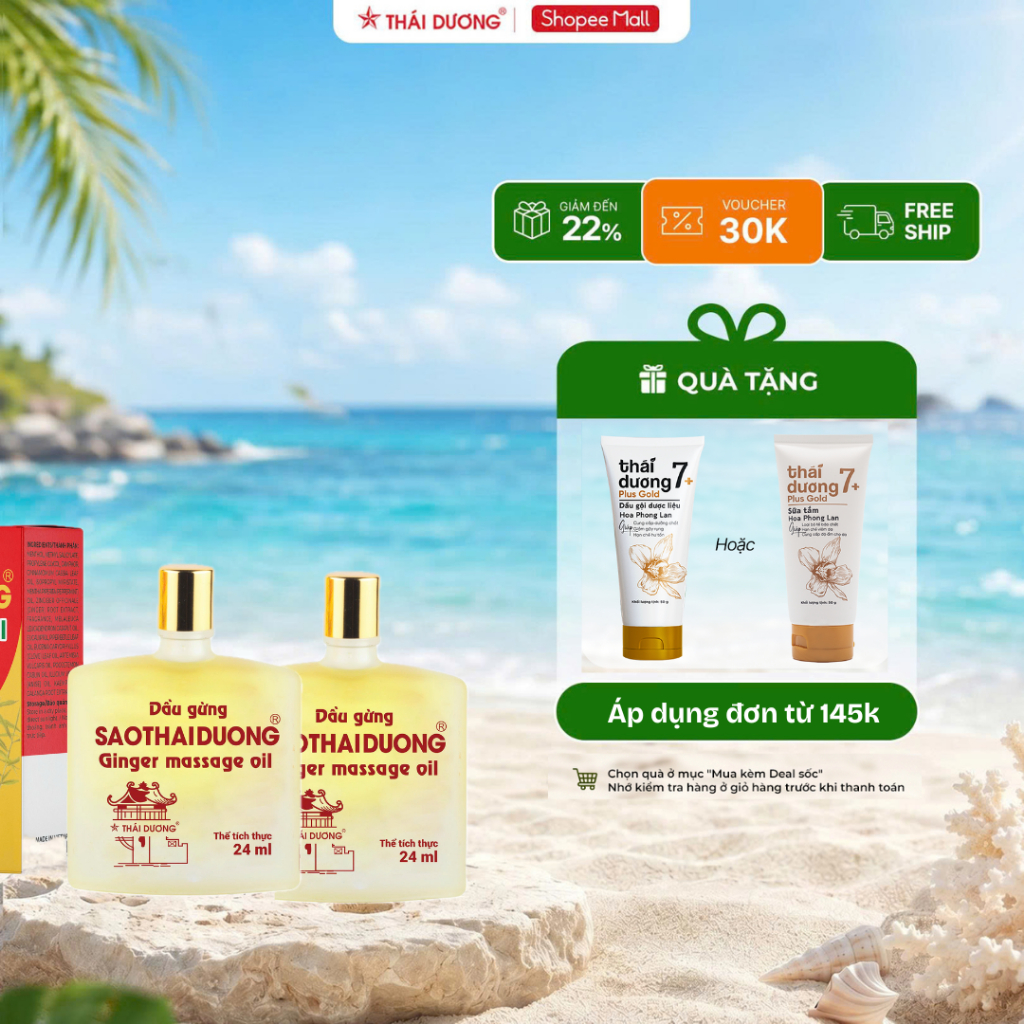 [Live] COMBO 2 Dầu gừng Sao Thái Dương 24ml - Sao Thái Dương