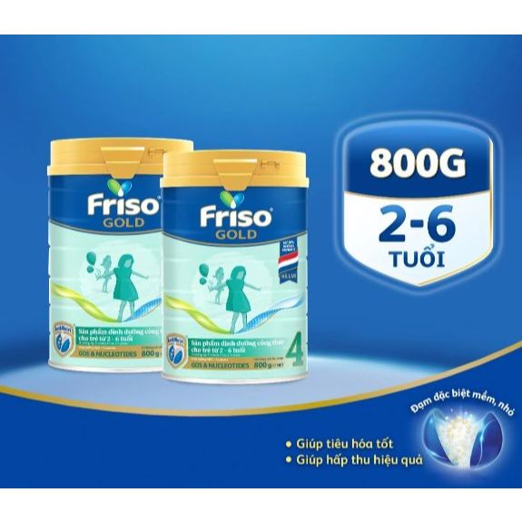Bộ  2 Lon Sữa Friso gold 4 800gr