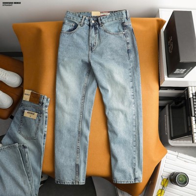 [FORM RỘNG] Quần jean nam HEBOZ dáng suông D37, quần dài denim cotton dày dặn bền màu - 00003260