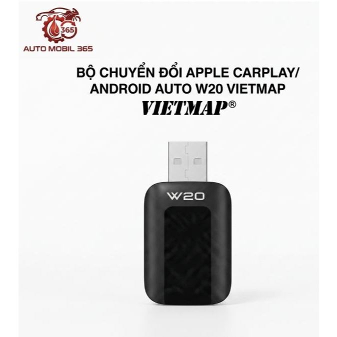 [CHÍNH HÃNG] VIETMAP W20 - Bộ Chuyển Đổi Kết Nối Apple Carplay + Android Auto Không Dây Cho Ô Tô