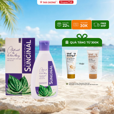 Dung Dịch Vệ Sinh Phụ Nữ SUNGINAL 120ml, giữ ẩm, giảm viêm ngứa, mùi hôi (Có che tên) Sao Thái Dương