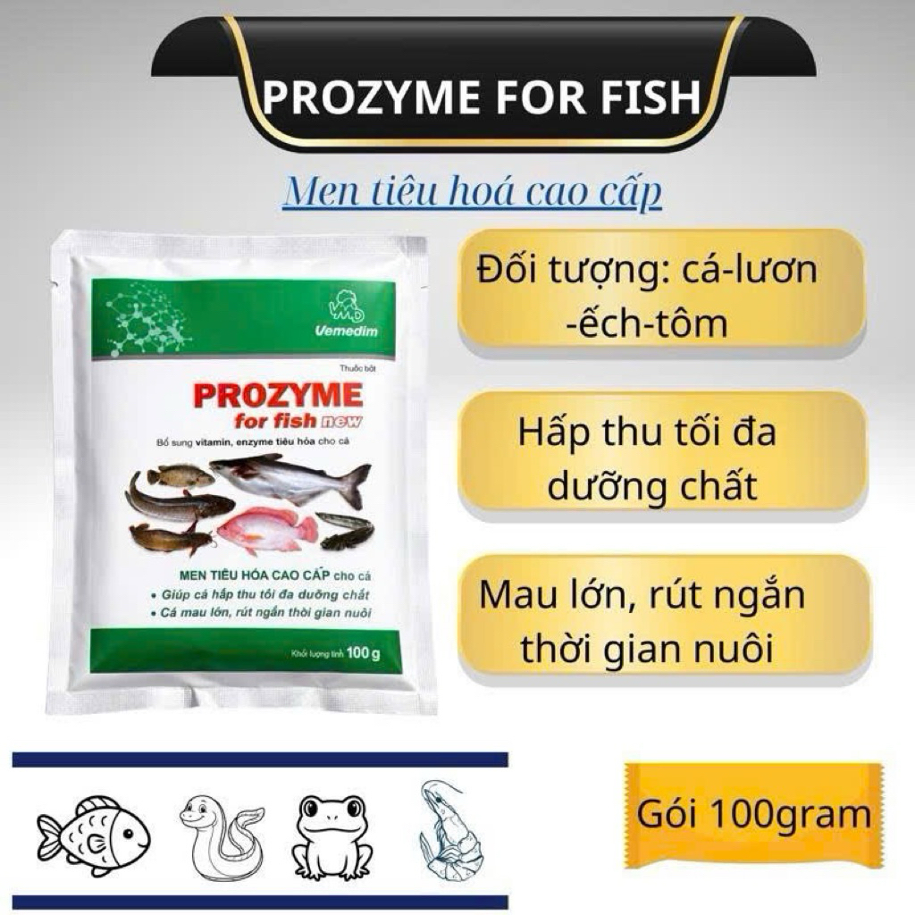 PROZYME FOR FISH-GÓI 100GRAM