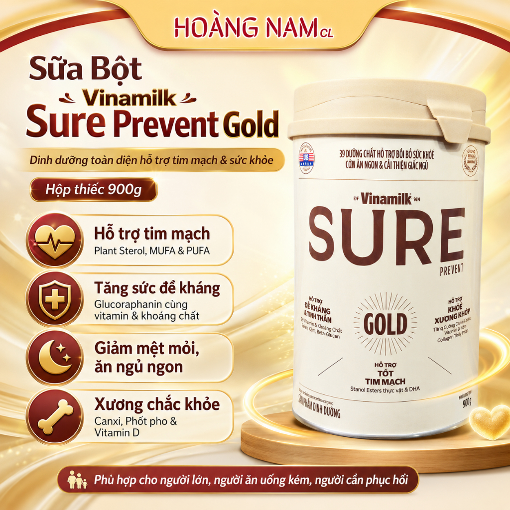 Sữa Sure Prevent Gold lon 900g của Vinamilk