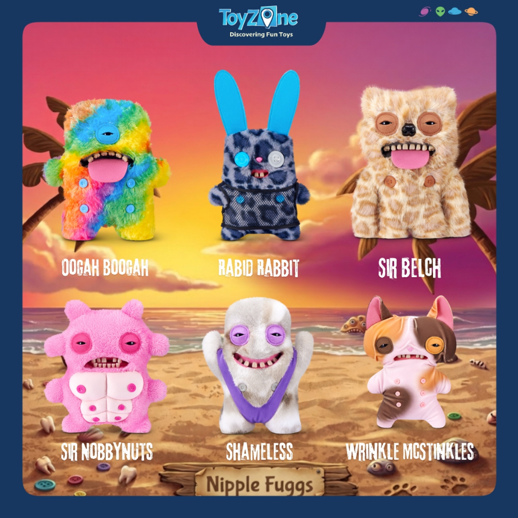 Đồ Chơi Sưu Tầm Gấu Bông Fuggler Nipples Fuggs, Fuggler Jaws, Fuggler Wedding 9 Inch Hãng ZURU TOYS