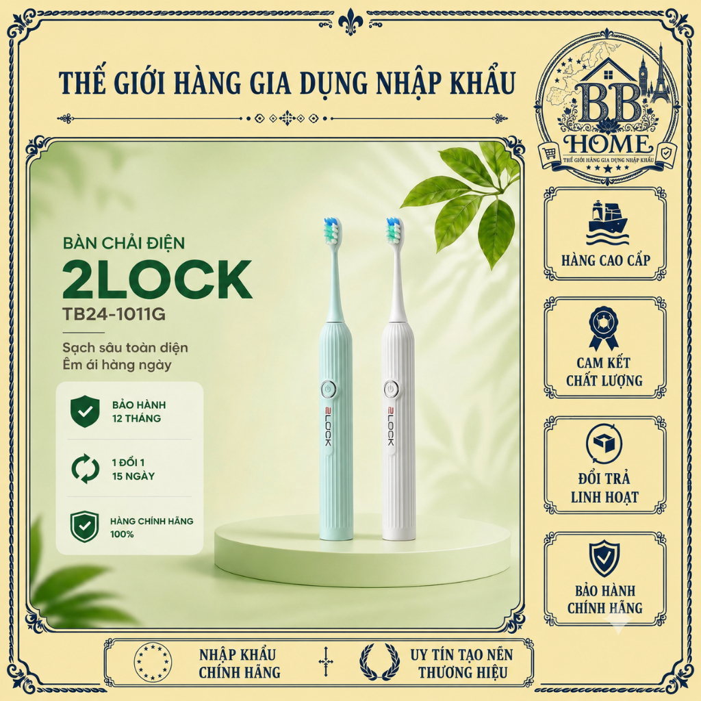 🔥🔥🔥 SIÊU PHẨM HOT – BÀN CHẢI ĐIỆN 2LOCK SONICARE + SET ĐẦU THAY CHÍNH HÃNG 🦷✨
