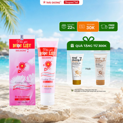 Dầu gội dược liệu Thái Dương 7 90g - Sao Thái Dương