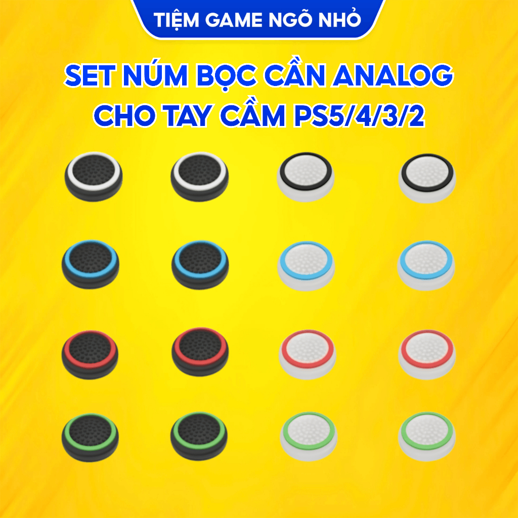 Set núm bọc cần Analog cho tay cầm PS5/4/3/2, Pro Controller, Xbox, Flydigi, Gamesir, iine,.....
