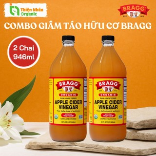 Combo 2 chai Giấm táo hữu cơ Bragg 946ml