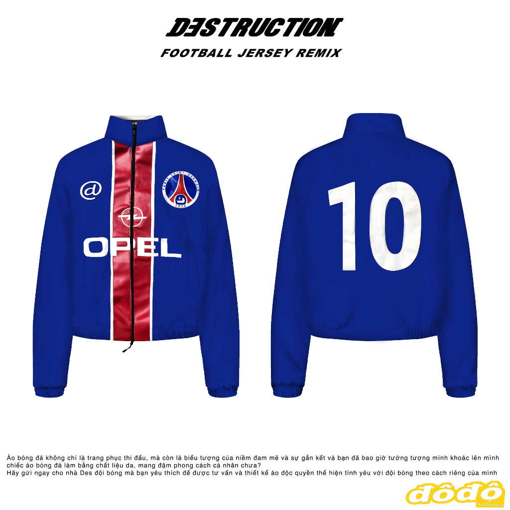 [1/1 CUSTOM LIMITED] Áo khoác kaki PSG 10 local brand Destruction