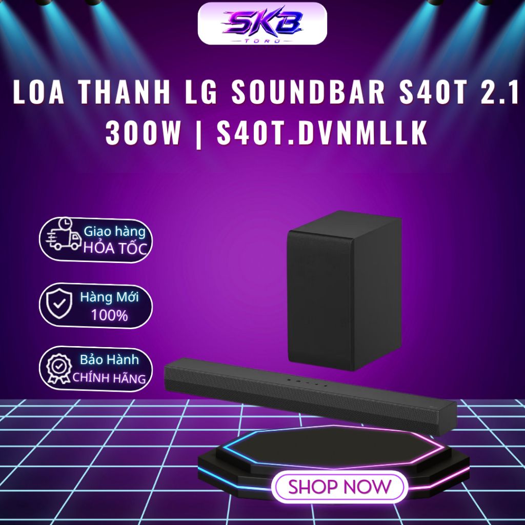 Loa Thanh LG Soundbar S40T 2.1 300W | S40T.DVNMLLK | Dolby Audio, AI Sound Pro - Bảo Hành 12 Tháng