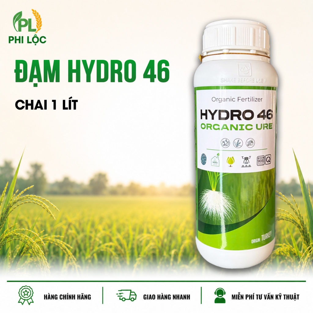 Đạm 46 Amipro (Thổ Nhĩ Kì) phân bón hữu cơ hỗ trợ ra rễ khỏe, xanh lá - chai/1 hecta