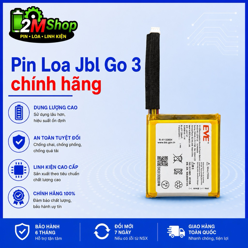 Thay pin jbl go 3. Pin loa jbl go 3 2mshop