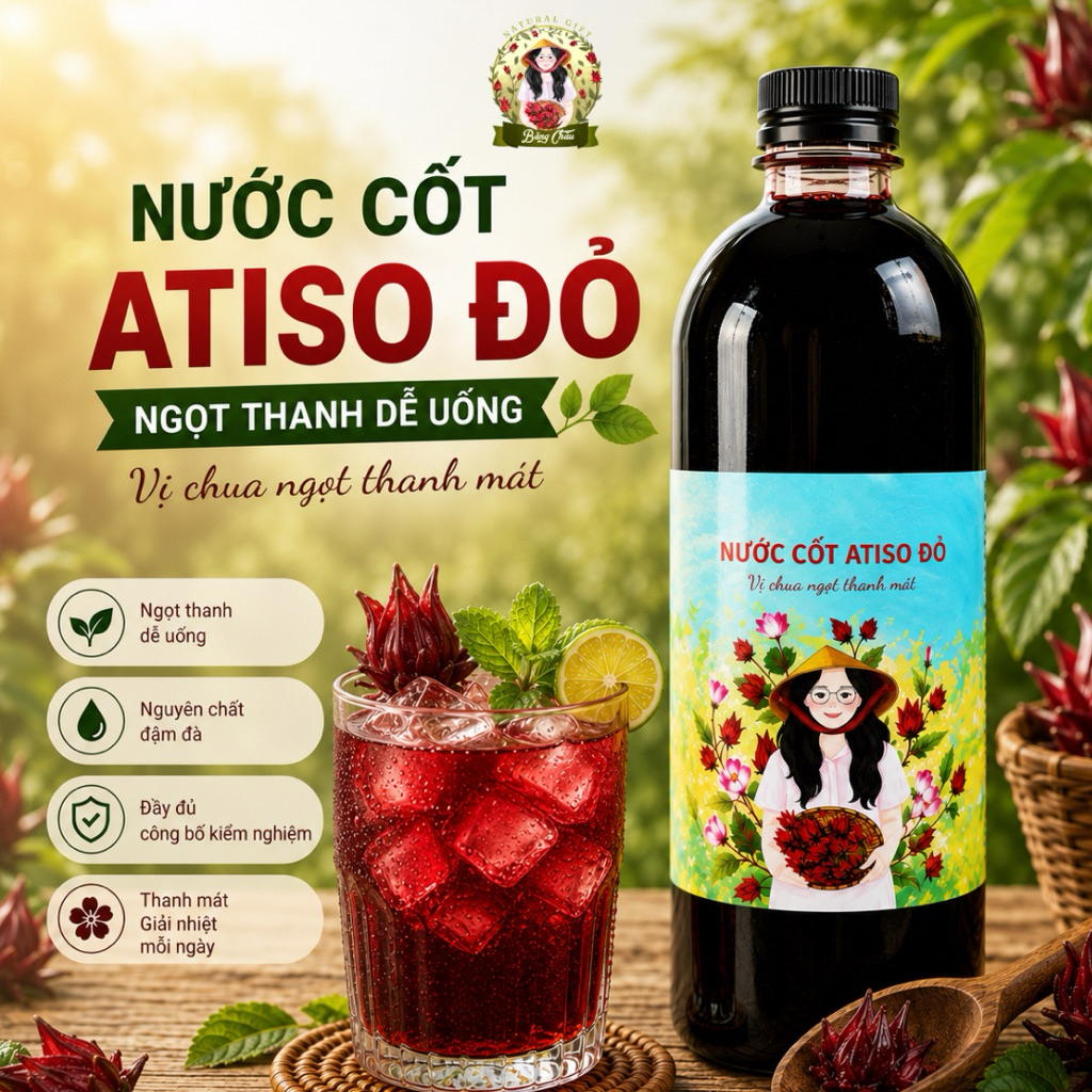 Nước cốt atiso đỏ pha soda, trà trái cây_[CÓ XUẤT VAT]