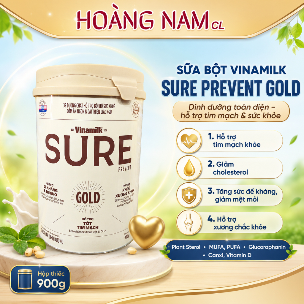 Sữa Sure Prevent Gold của Vinamilk lon 900g